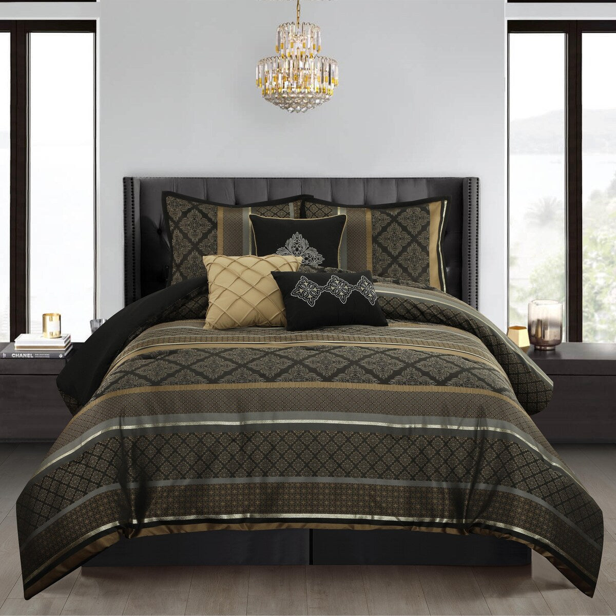 Ensemble de couette géométrique jacquard 7 pièces Nanshing Jensen
