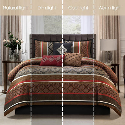 Ensemble de couette géométrique jacquard 7 pièces Nanshing Jensen