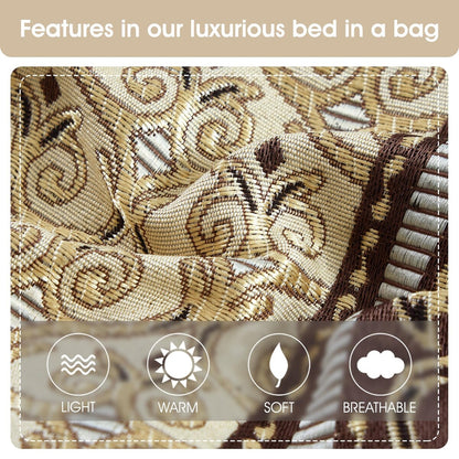 Ensemble de couette élégant à médaillon Nanshing Prince 7 pièces