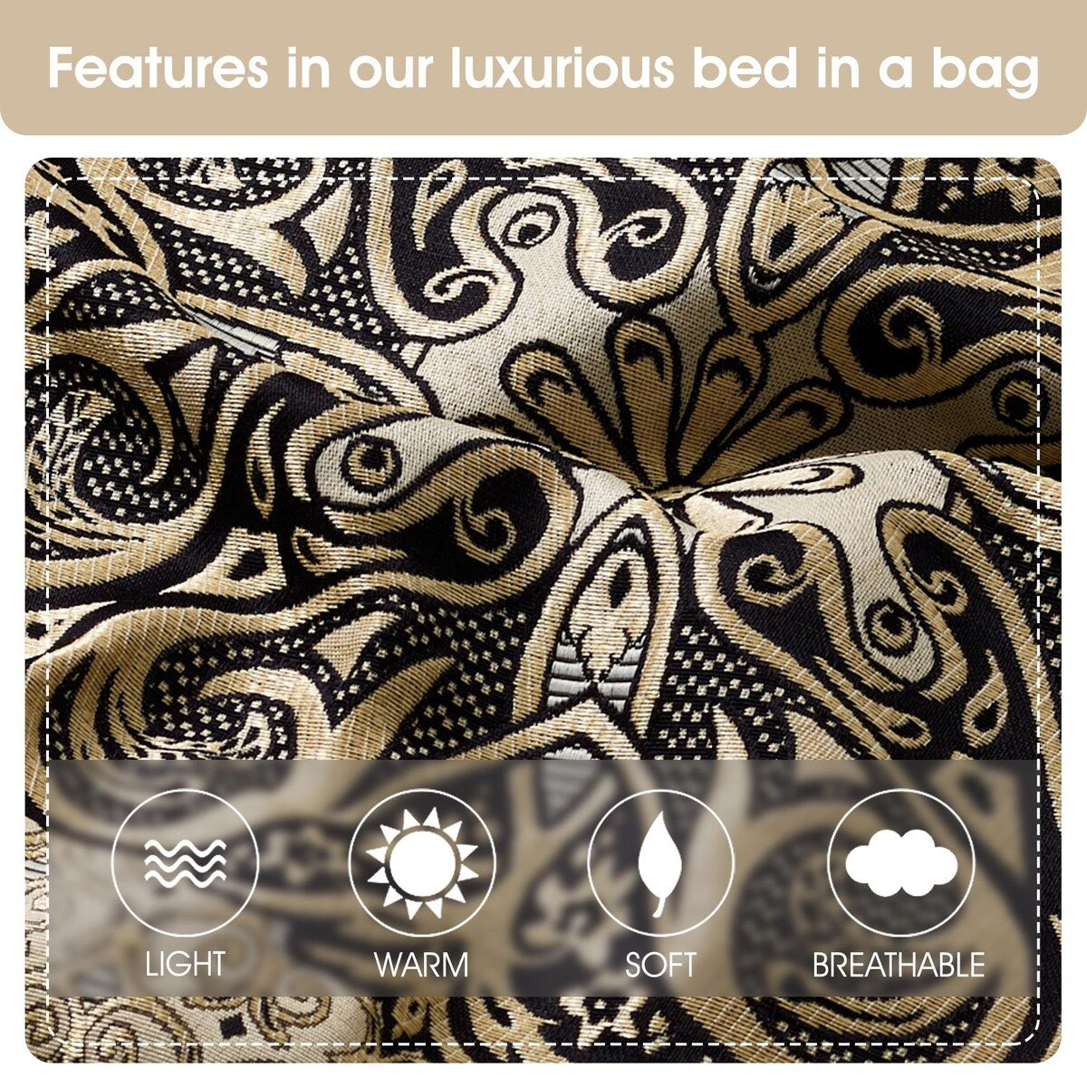 Ensemble de couette élégant à médaillon Nanshing Prince 7 pièces