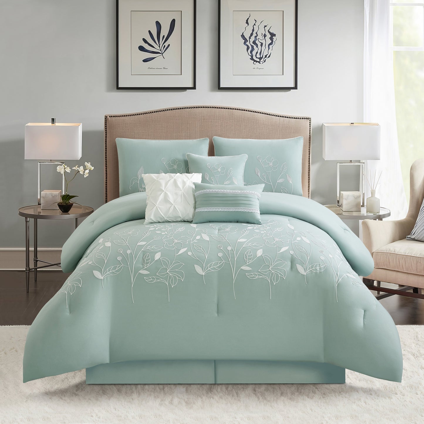 Ensemble de couette florale botanique 7 pièces Nanshing Taylor