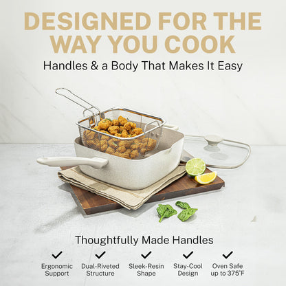 Ensemble de 20 ustensiles de cuisine et de pâtisserie antiadhésifs Granitestone Desert Cream