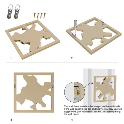 Décoration murale en teck Greenage, sculpture murale abstraite à bord naturel