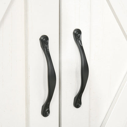 Buffet/meuble de rangement style porte de grange HOMCOM 32, idéal pour le salon ou l'entrée.