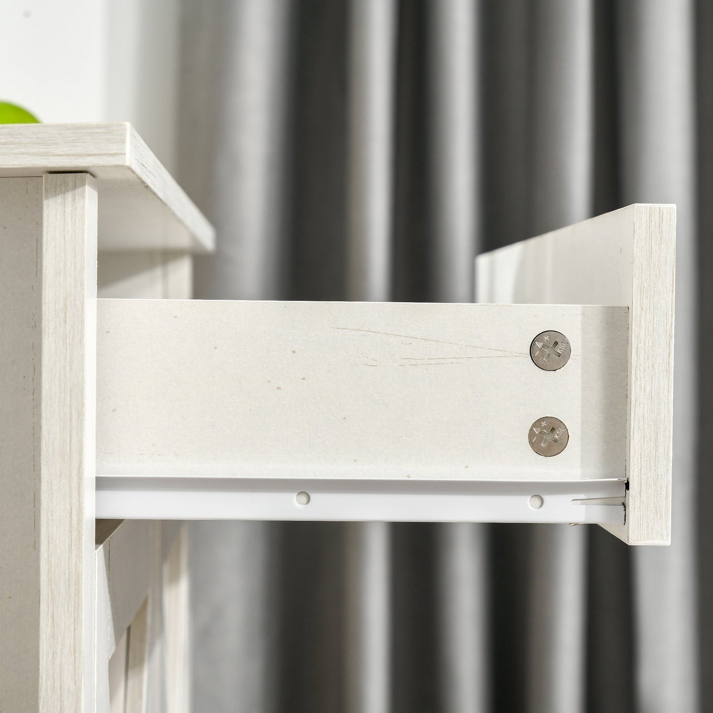 Buffet/meuble de rangement style porte de grange HOMCOM 32, idéal pour le salon ou l'entrée.