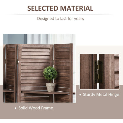 Paravent pliable HOMCOM à 4 panneaux, 1,68 m de haut, panneau d'intimité autoportant pour chambre à coucher - 162,2 x 1,9 x 170 cm