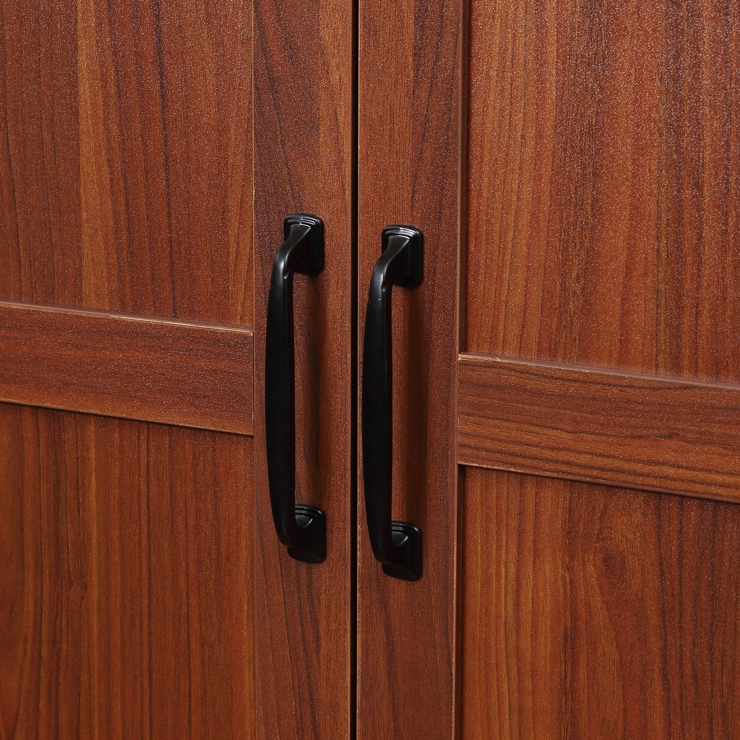 HOMCOM 63 Garde-manger à 2 portes, meuble de rangement autoportant avec étagères à 5 niveaux et 2 étagères réglables pour salle à manger