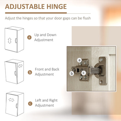 HOMCOM 63 Garde-manger à 2 portes, meuble de rangement autoportant avec étagères à 5 niveaux et 2 étagères réglables pour salle à manger