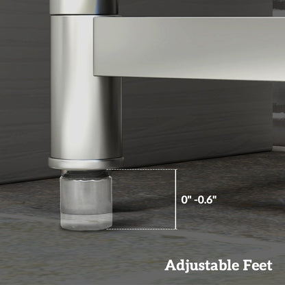 Évier utilitaire extérieur HOMCOM, évier profond en acier inoxydable, évier de cuisine autoportant à une cuve, 99 cm x 99 cm