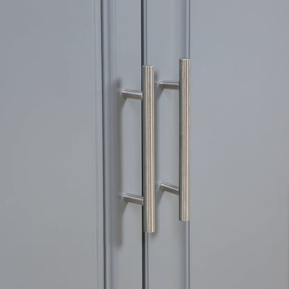 Îlot de cuisine roulant HOMCOM avec rangement, chariot de cuisine portable avec plateau en acier inoxydable, gris - Non disponible