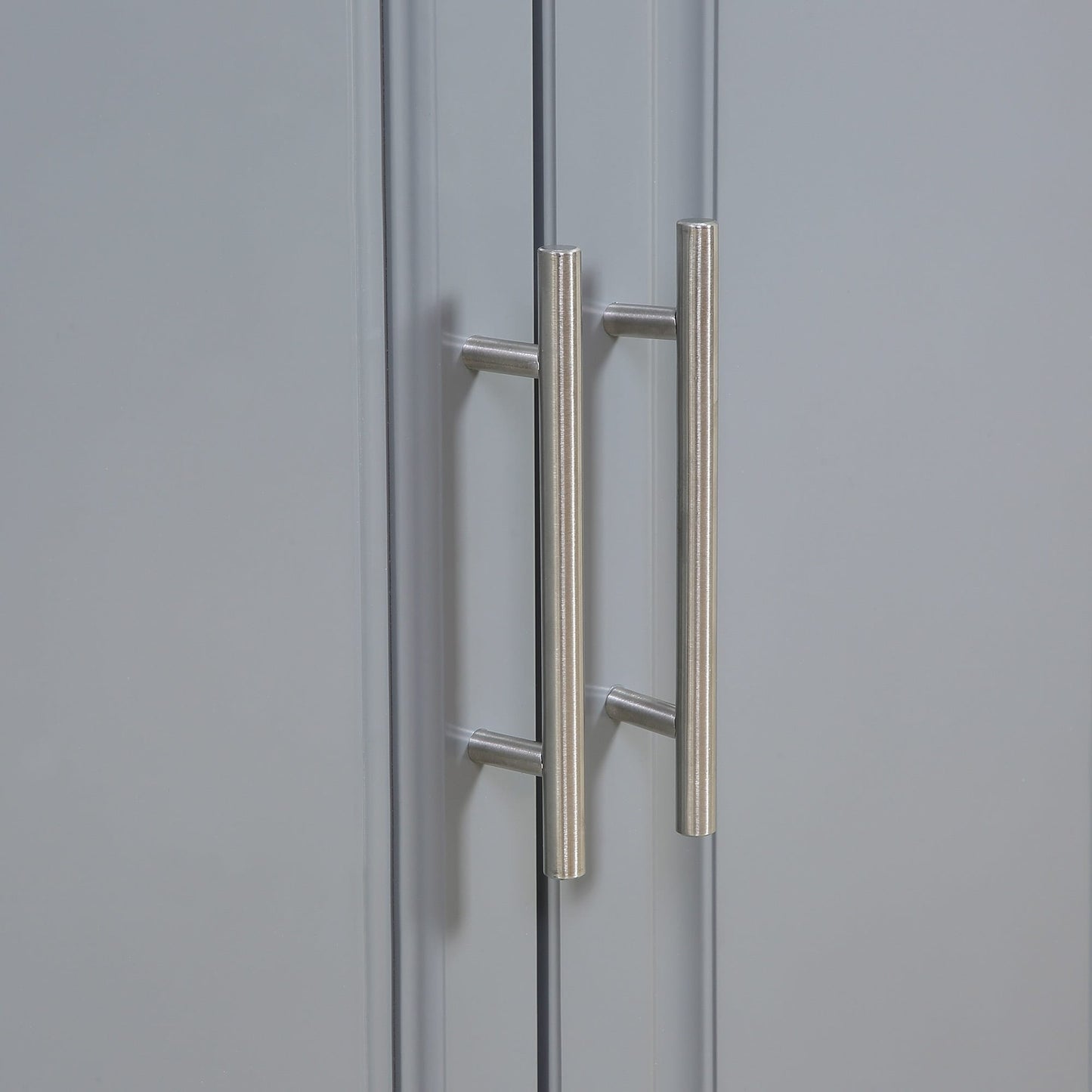 Îlot de cuisine roulant HOMCOM avec rangement, chariot de cuisine portable avec plateau en acier inoxydable, gris - Non disponible