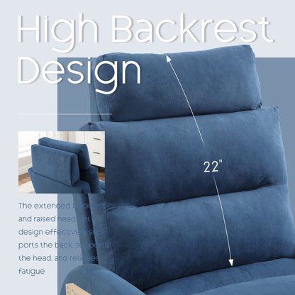 Fauteuil lounge HOMYKA avec dossier réglable et pouf de rangement