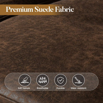 Canapé 3 places rembourré style Mid-Century avec pieds en bois pour salon