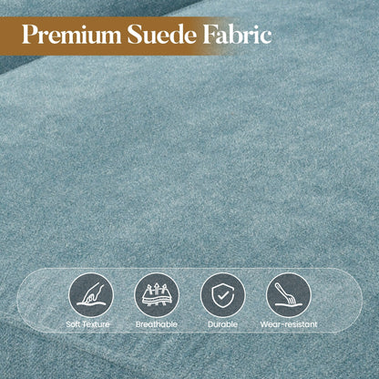 Canapé 3 places rembourré style Mid-Century avec pieds en bois pour salon