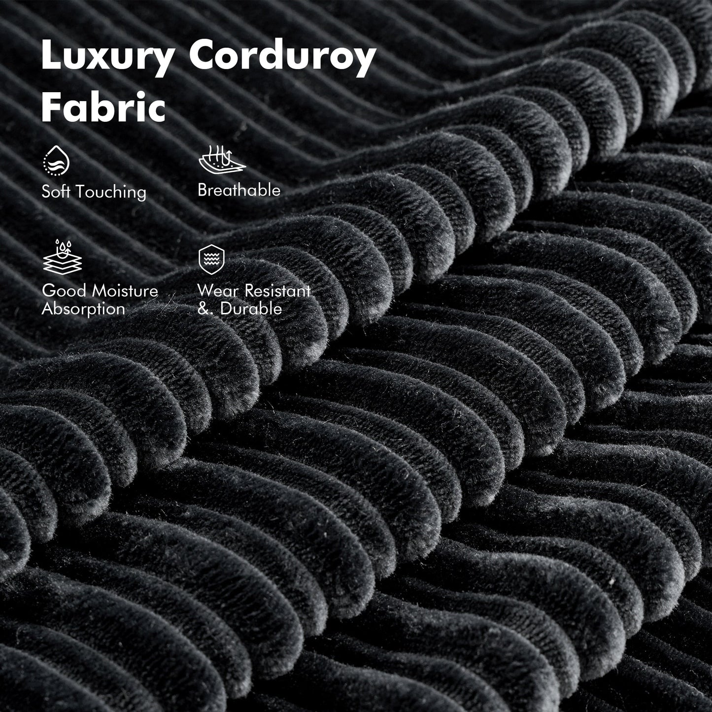 Canapé pliant moderne en velours côtelé HOOOWOOO