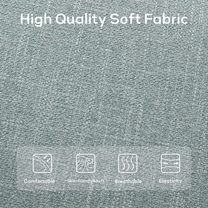 Banc d'entrée rembourré en tissu, banc de chambre à coucher pour pied de lit, beige, bois massif, 112 cm (44 pouces)