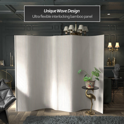 Paravent en bambou fait main de 6 pieds (Chine)