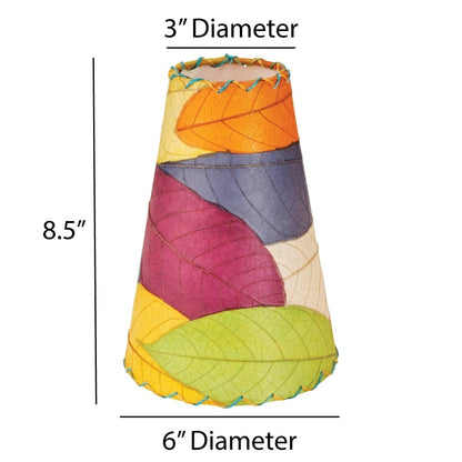 Lampe murale Eangee Gecko faite main, abat-jour feuilles de cacao, 40,6 x 17,8 x 61 cm