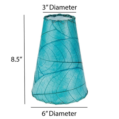 Lampe murale Eangee Gecko faite main, abat-jour feuilles de cacao, 40,6 x 17,8 x 61 cm