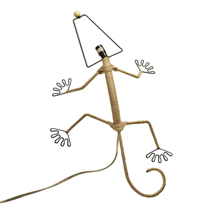 Lampe murale Eangee Gecko faite main, abat-jour feuilles de cacao, 40,6 x 17,8 x 61 cm