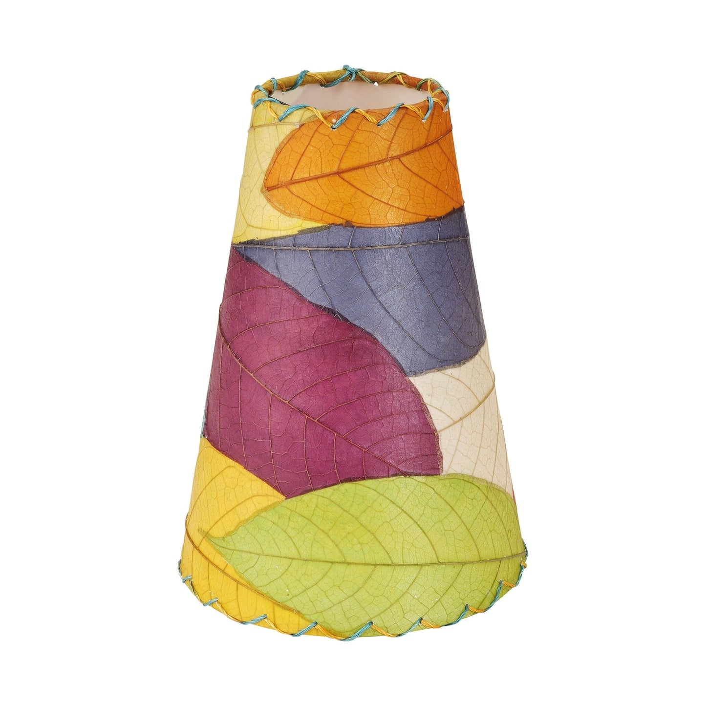 Lampe murale Eangee Gecko faite main, abat-jour feuilles de cacao, 40,6 x 17,8 x 61 cm