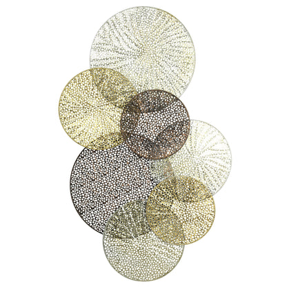 Harpe et fleuron Sahara Décoration murale en métal multicolore