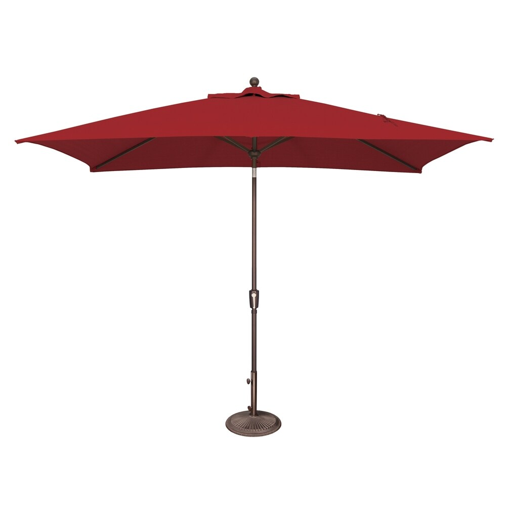 Parasol rectangulaire inclinable SimplyShade Catalina de 3 mètres (10 pieds) à bouton-poussoir