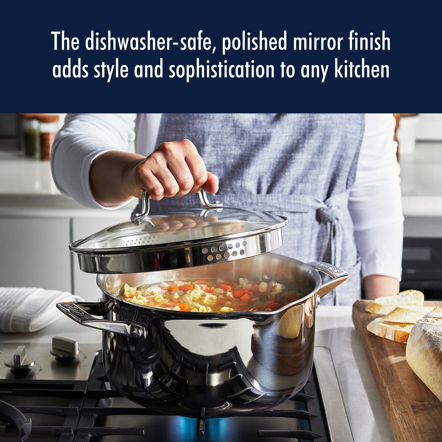 Batterie de cuisine en acier inoxydable Henckels Clad H3 10 pièces