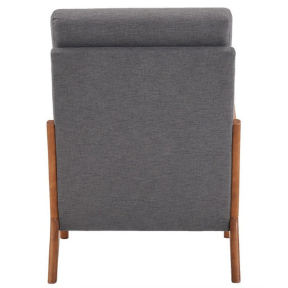 Chaise de loisirs à dossier haut en bois massif avec accoudoirs et dossier Chaise d'appoint