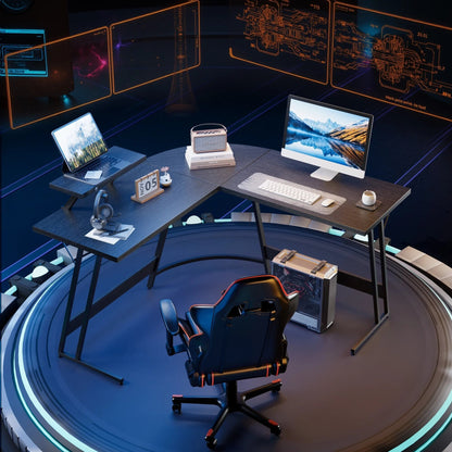 Bureau d'angle Homall en forme de L pour ordinateur, bureau d'écriture