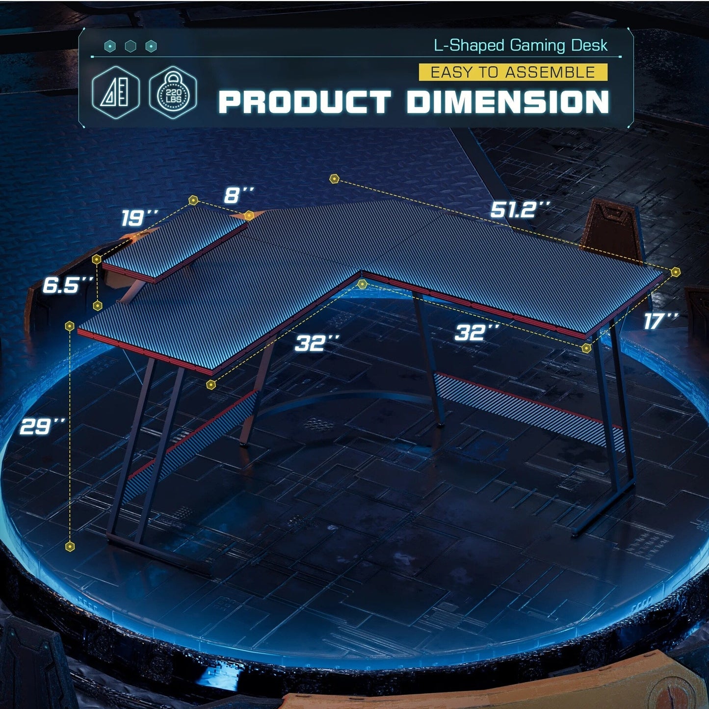 Bureau d'angle Homall en forme de L pour ordinateur, bureau d'écriture