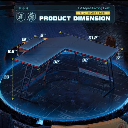 Bureau d'angle Homall en forme de L pour ordinateur, bureau d'écriture