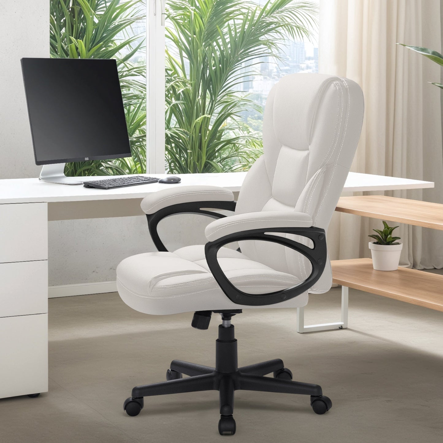 Chaise de bureau ergonomique Homall à dossier haut