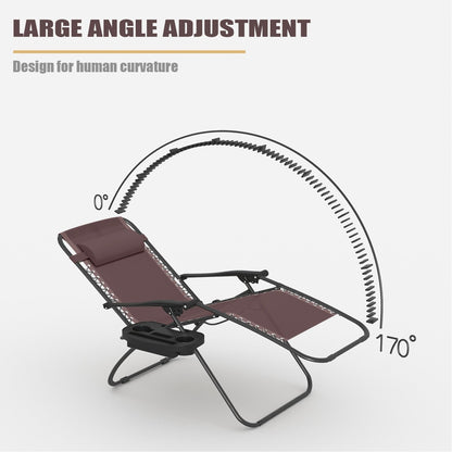 Ensemble de 2 chaises longues de jardin Homall à gravité zéro avec coussins