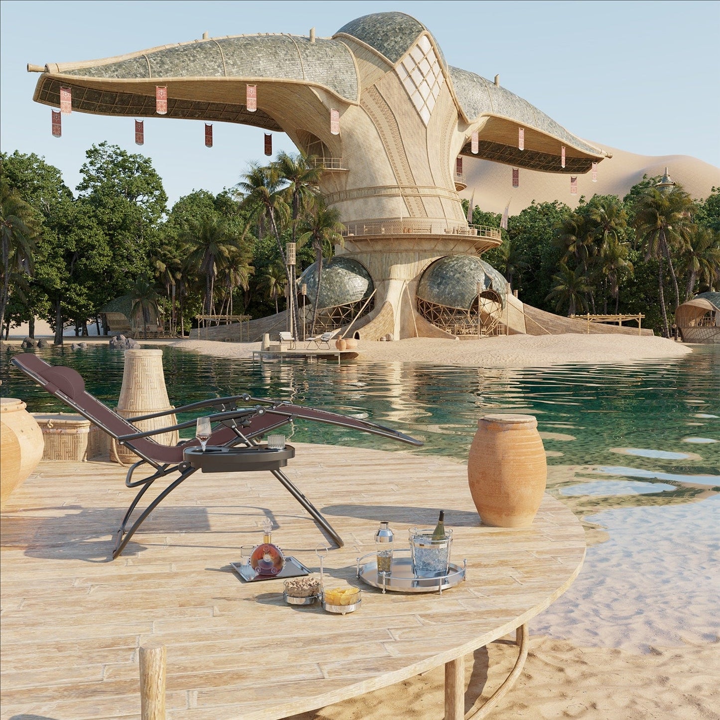 Ensemble de 2 chaises longues de jardin Homall à gravité zéro avec coussins