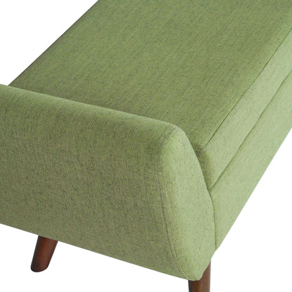 Banc de rangement moderne HomePop en sherpa avec pieds en bois