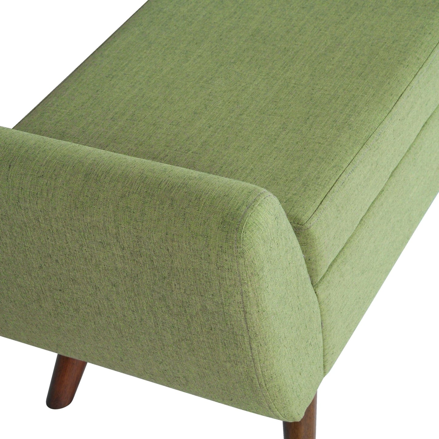 Banc de rangement moderne HomePop en sherpa avec pieds en bois