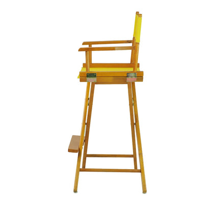Chaise de réalisateur de 76 cm (30 pouces) avec cadre en chêne miel