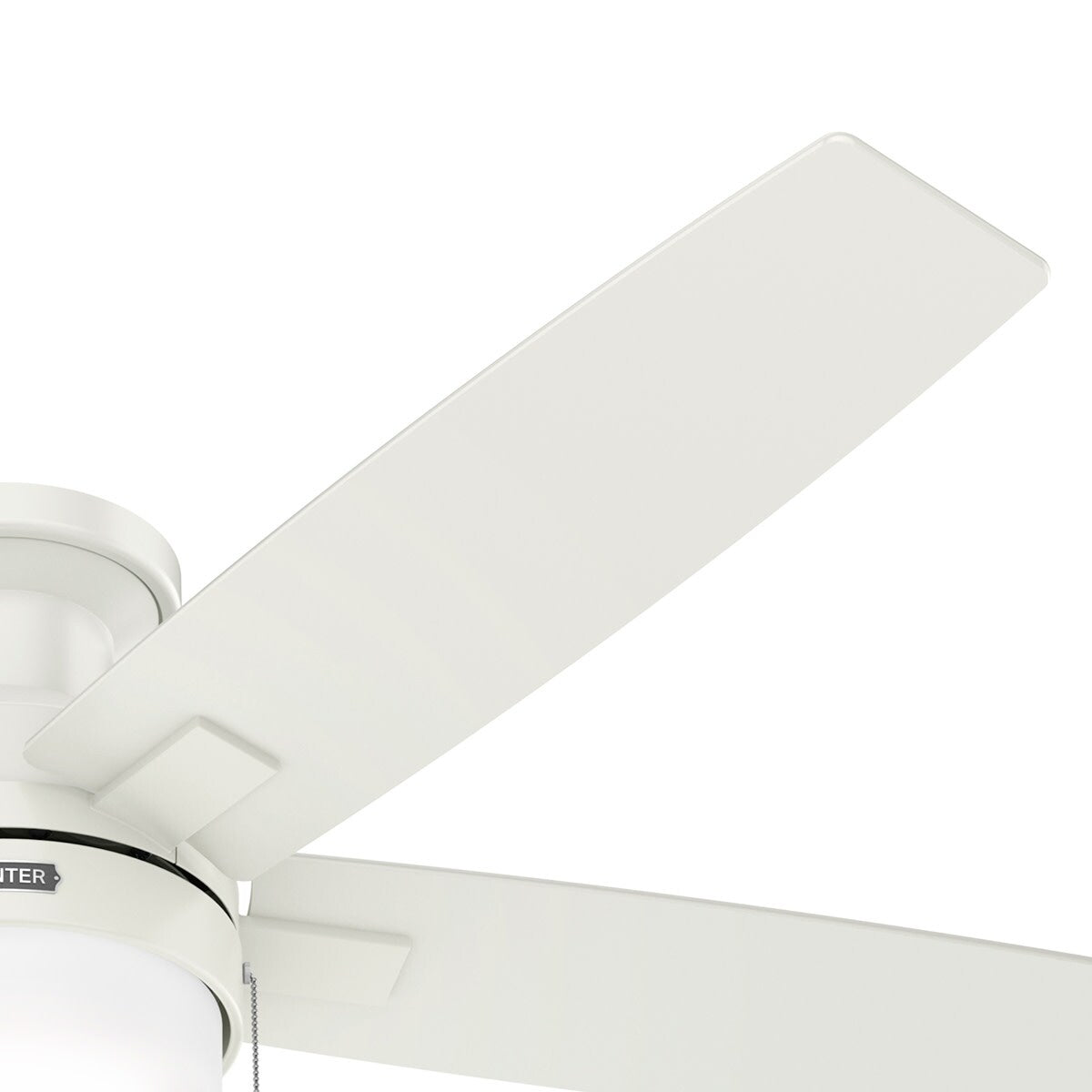 Ventilateur de plafond Hunter 52 Anisten à profil bas avec éclairage LED et chaînette - Style moderne, contemporain et transitionnel