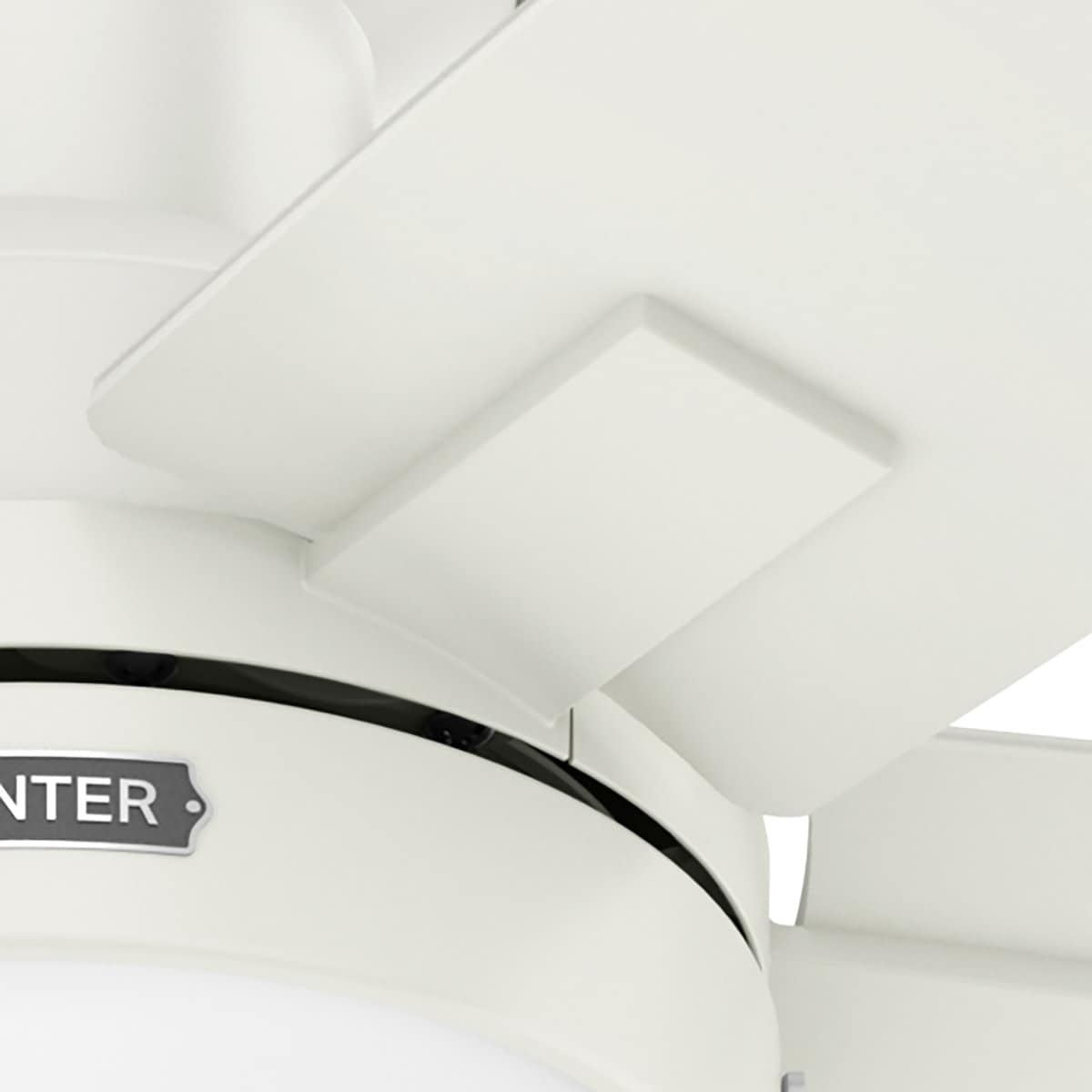 Ventilateur de plafond Hunter 52 Anisten à profil bas avec éclairage LED et chaînette - Style moderne, contemporain et transitionnel