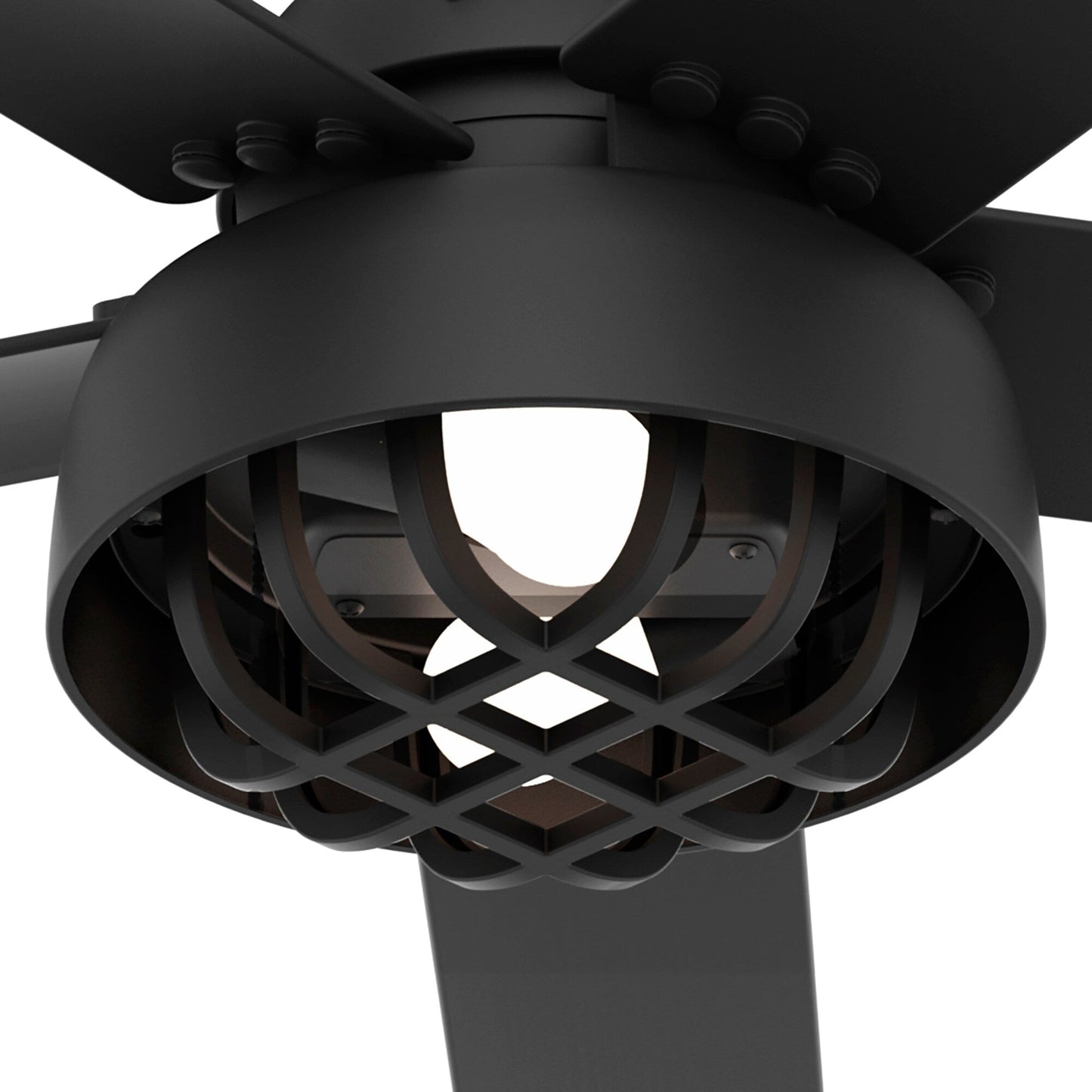 Ventilateur de plafond Hunter 52 Autumn Breeze II pour intérieur/extérieur avec éclairage LED et télécommande - Style industriel, transitionnel, moderne, cage