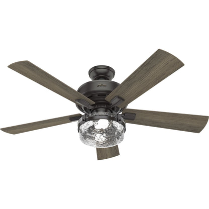 Ventilateur de plafond intérieur/extérieur Hunter 52 Canyon Ridge avec éclairage LED et télécommande - Style campagnard, rustique, industriel