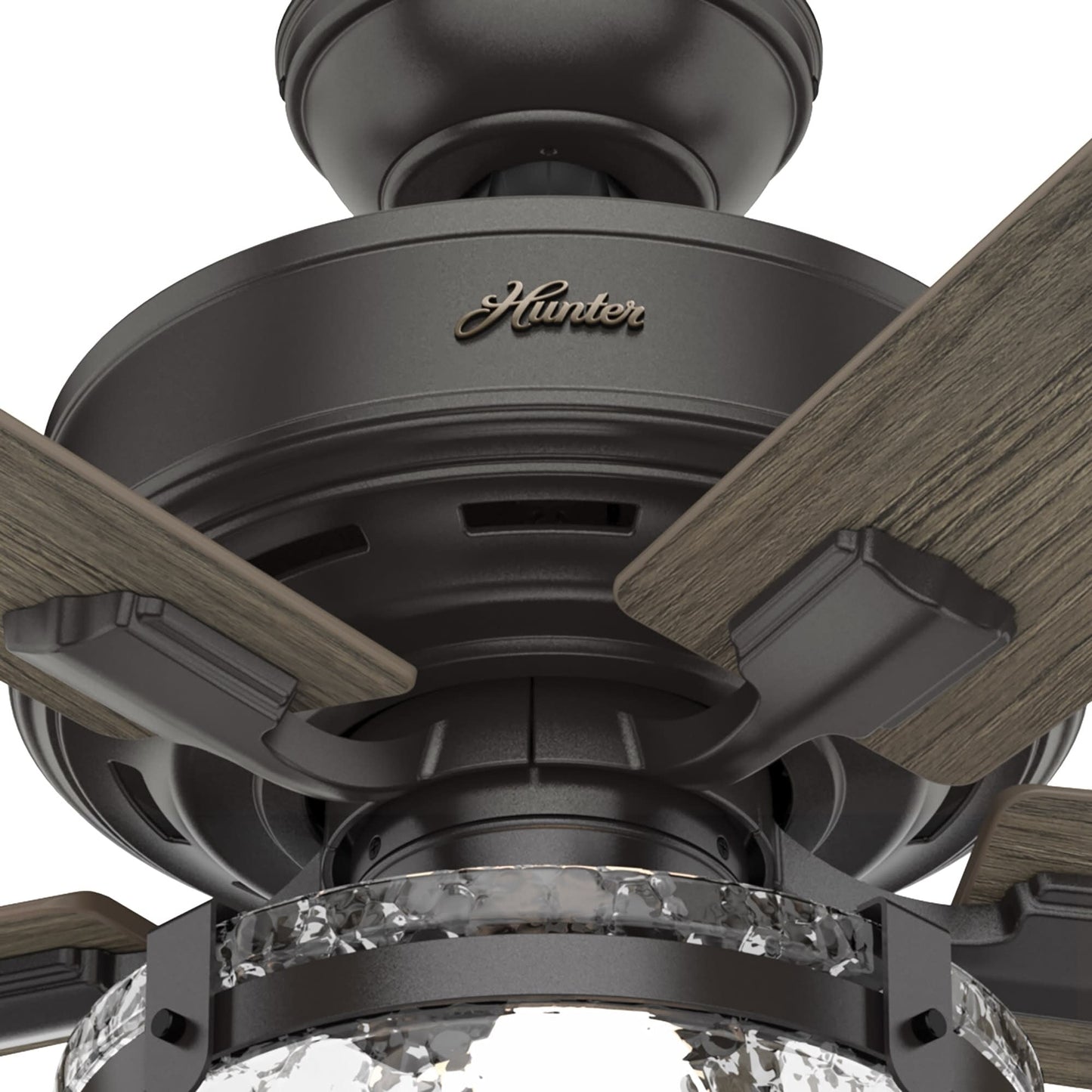 Ventilateur de plafond intérieur/extérieur Hunter 52 Canyon Ridge avec éclairage LED et télécommande - Style campagnard, rustique, industriel