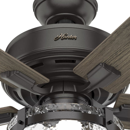 Ventilateur de plafond intérieur/extérieur Hunter 52 Canyon Ridge avec éclairage LED et télécommande - Style campagnard, rustique, industriel