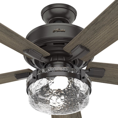 Ventilateur de plafond intérieur/extérieur Hunter 52 Canyon Ridge avec éclairage LED et télécommande - Style campagnard, rustique, industriel
