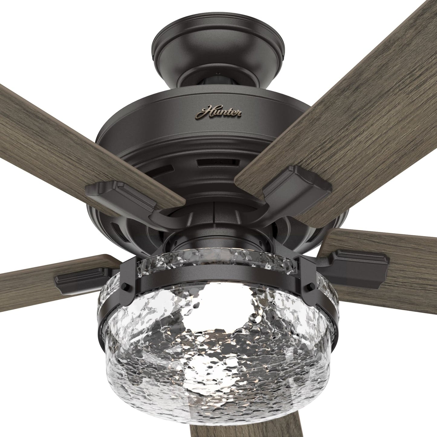 Ventilateur de plafond intérieur/extérieur Hunter 52 Canyon Ridge avec éclairage LED et télécommande - Style campagnard, rustique, industriel