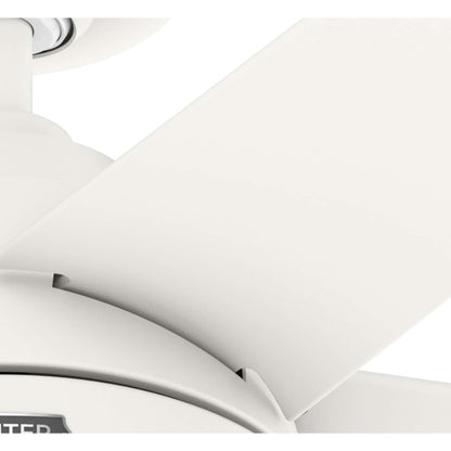 Ventilateur de plafond extérieur Hunter 52 Skyflow avec kit d'éclairage LED, commande murale - Style côtier moderne contemporain - WeatherMax - RÉSISTANT À L'EAU !