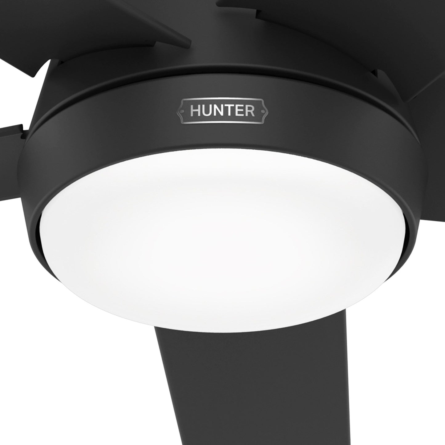 Ventilateur de plafond extérieur Hunter 52 Skyflow avec kit d'éclairage LED, commande murale - Style côtier moderne contemporain - WeatherMax - RÉSISTANT À L'EAU !