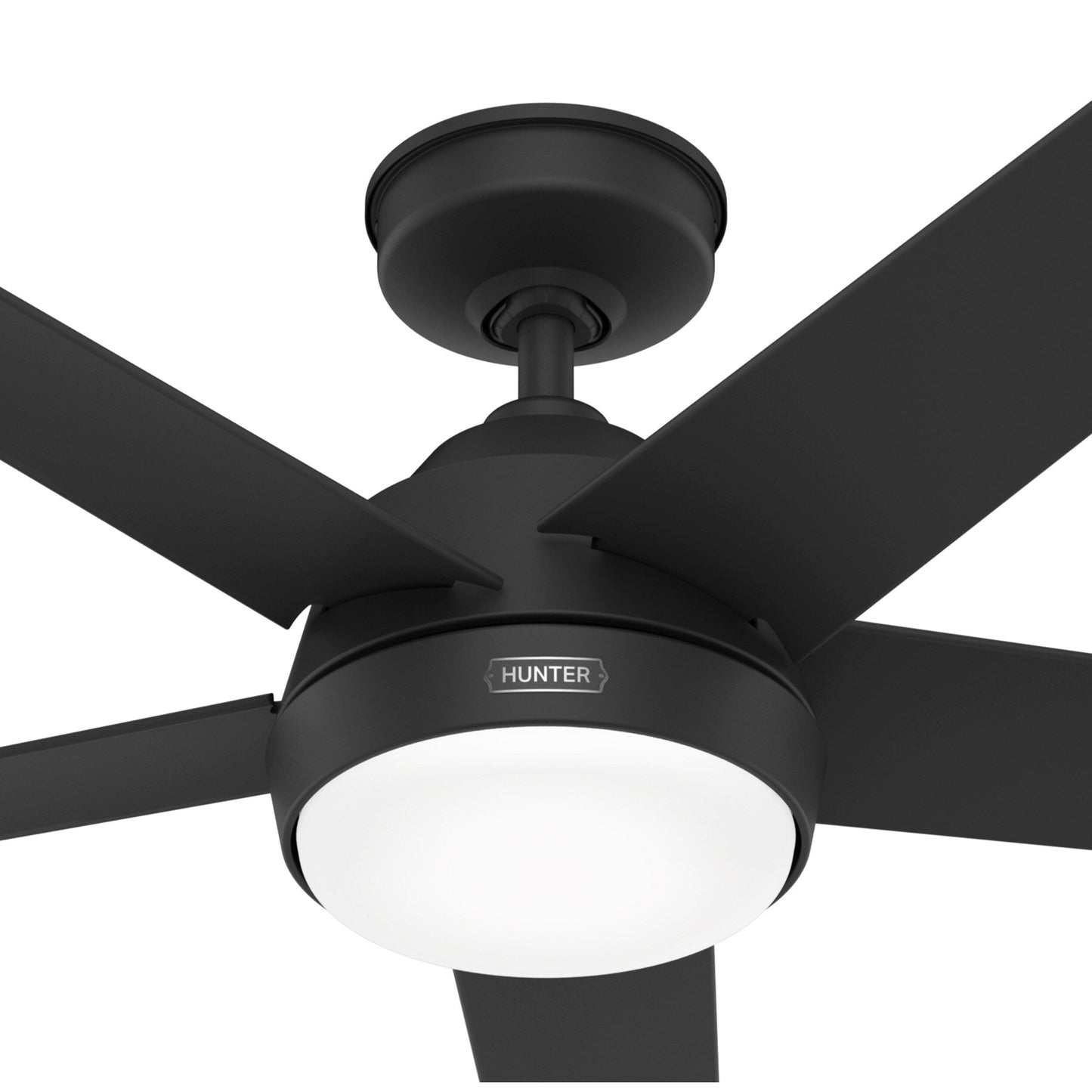 Ventilateur de plafond extérieur Hunter 52 Skyflow avec kit d'éclairage LED, commande murale - Style côtier moderne contemporain - WeatherMax - RÉSISTANT À L'EAU !
