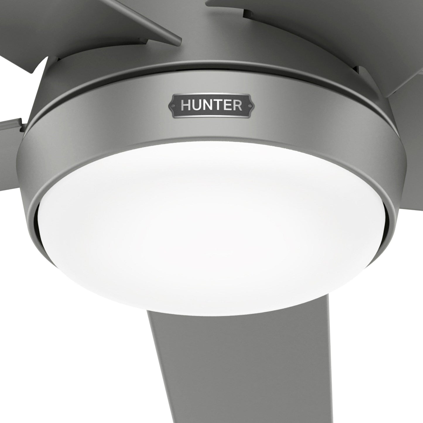 Ventilateur de plafond extérieur Hunter 52 Skyflow avec kit d'éclairage LED, commande murale - Style côtier moderne contemporain - WeatherMax - RÉSISTANT À L'EAU !